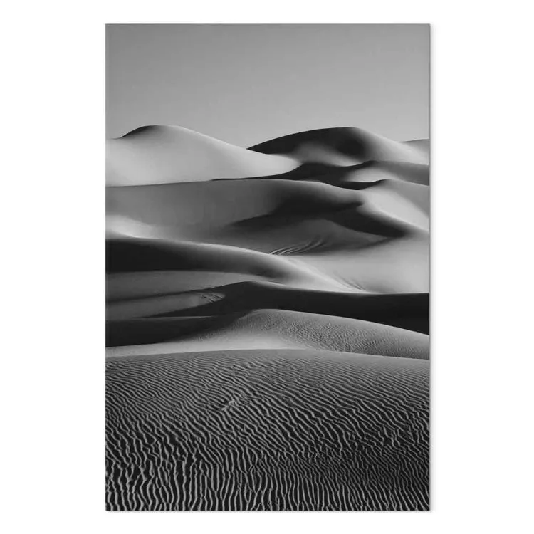 Lagen van de woestijn - zwart-wit, minimalistisch landschap met zand