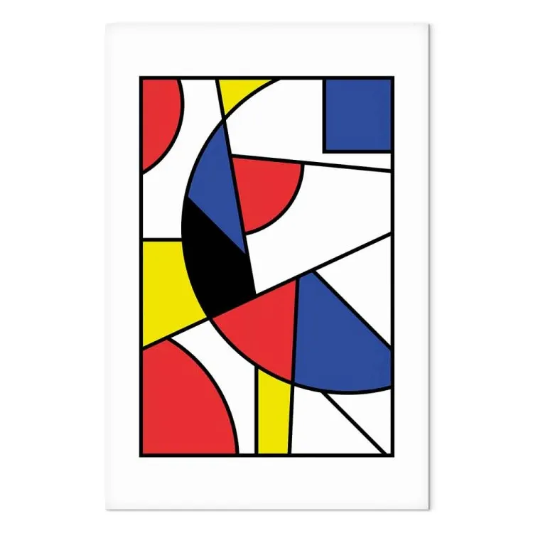 Modernistische kleurenexplosie (1-delig) - Geometrie in kleuren