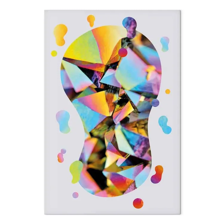 Regenboogabstractie - kleurrijke vorm met abstracte geometrie