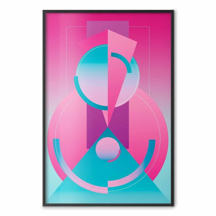 Geometrische locomotief - moderne kleurrijke abstractie in vormen
