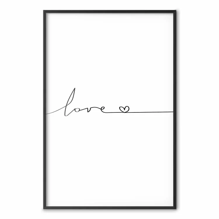 Liefde overal - zwart-witte Engelse tekst met een liefdevolle betekenis