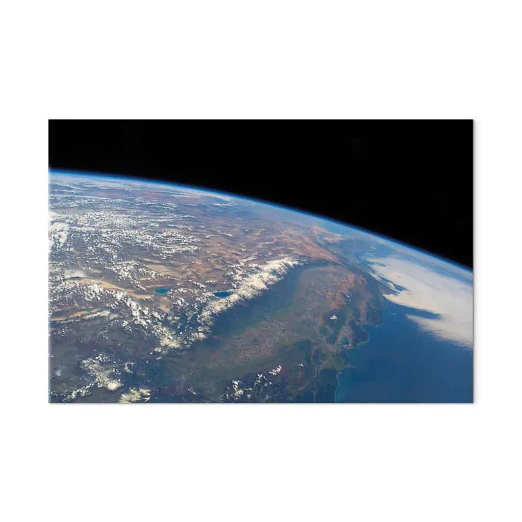 Satellietfoto van het continent en de oceaan - een foto van de aarde 