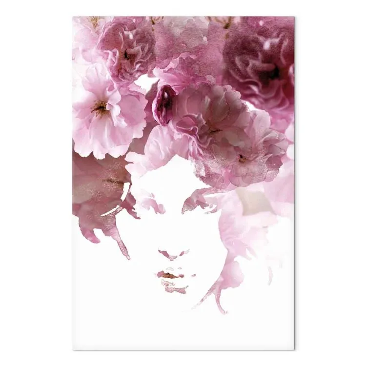 Bloemenvrouwenportret - abstract thema met vrouw en bloemen