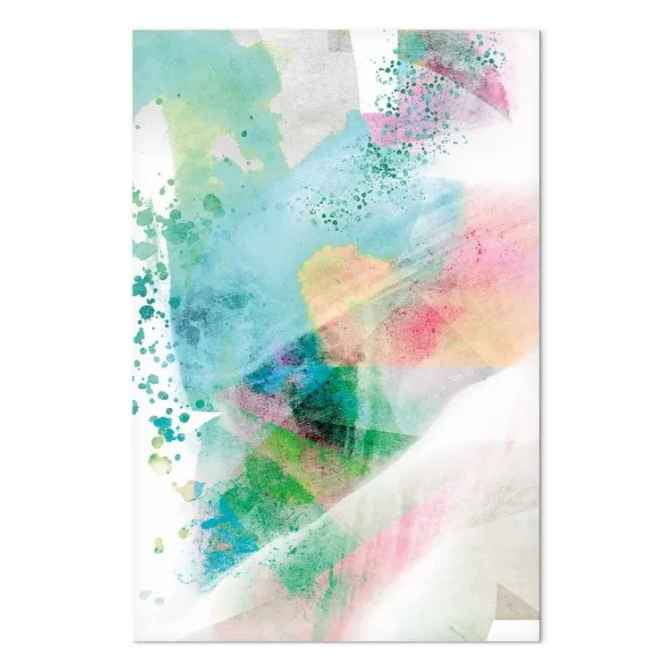 Aquarelmozaïek (1-delig) verticaal - vrolijke kleurrijke abstractie