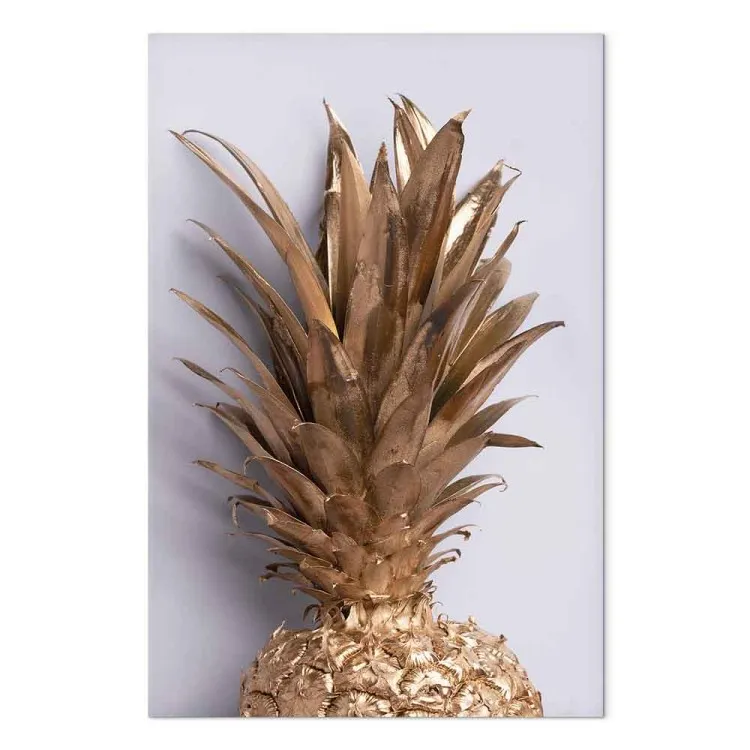 Gouden vrucht (1-delige) verticaal - stilleven van een gouden ananas