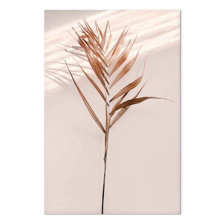 Exotische schaduw (1-delig) verticaal - palmbladeren in sepia-motief