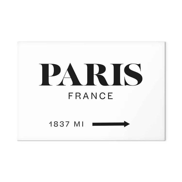 Parijse flair (1-delig) horizontaal - zwarte Engelse tekst "Parijs"