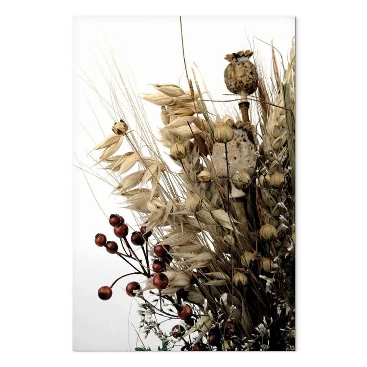 Gouden dagboek (1-delig) verticaal - boeket bloemen in bohostijl