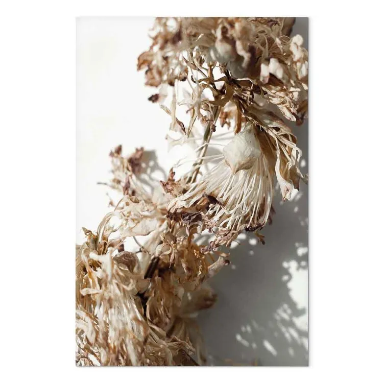 Droomruimte (1-delig) verticaal - gedraaide bloemen in boho-stijl