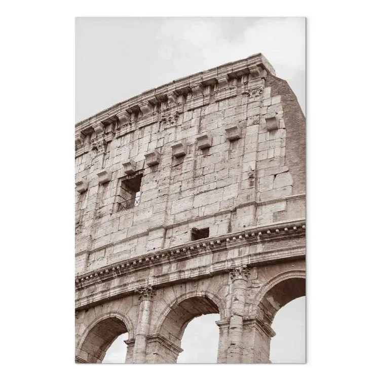 Colosseum (1-delig) verticaal - architectuur van de stad Rome in sepia