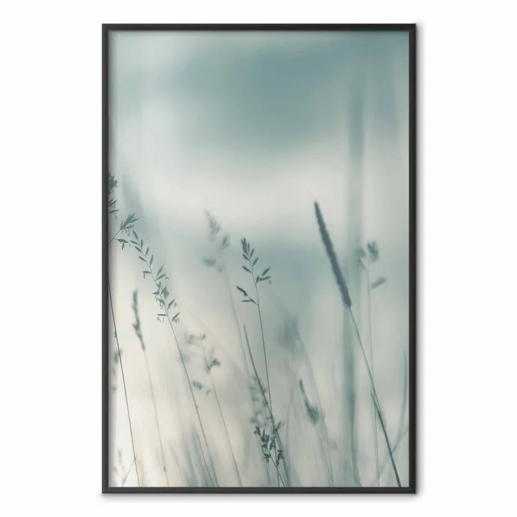 Hoge grassen - landschap van een weiland met hoog gras in pastelkleuren