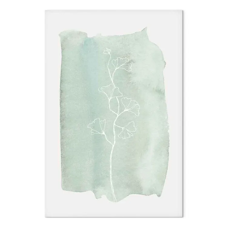 Muntgroene lindeboom (1-delig) verticaal - line art op pastel achtergrond