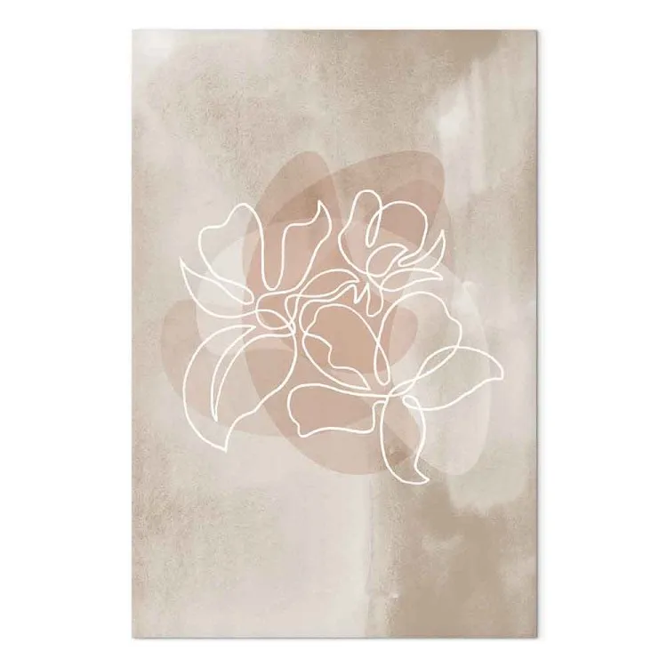 Bloei van geur (1-delig) verticaal - abstracte line art van bloemen