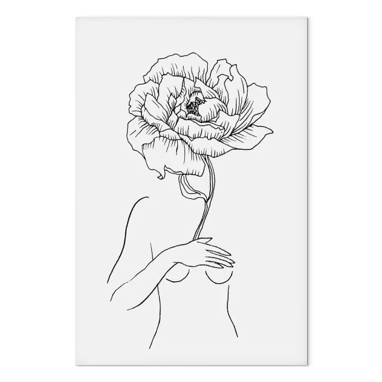 Sensuele bloei (1-delige) verticale - abstract lineair van een vrouw