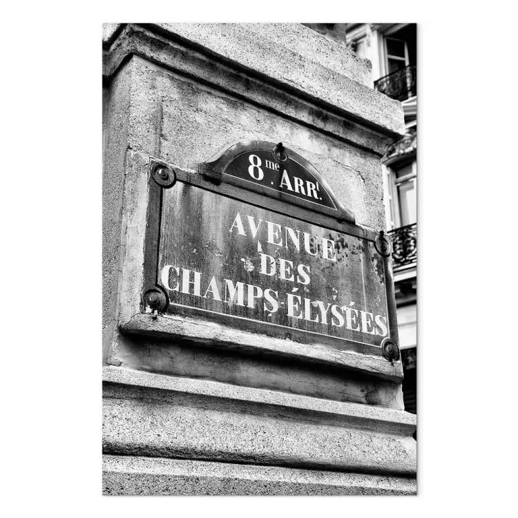 Champs-Elysees Avenue - zwart-wit afbeeldingen Parijs