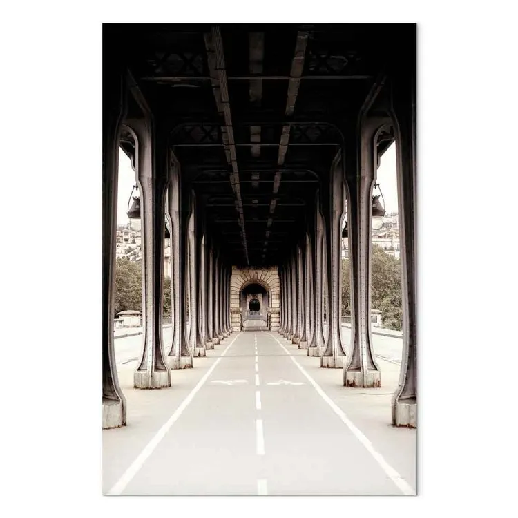 Brug over de Seine - architectuur sepia foto van Parijs