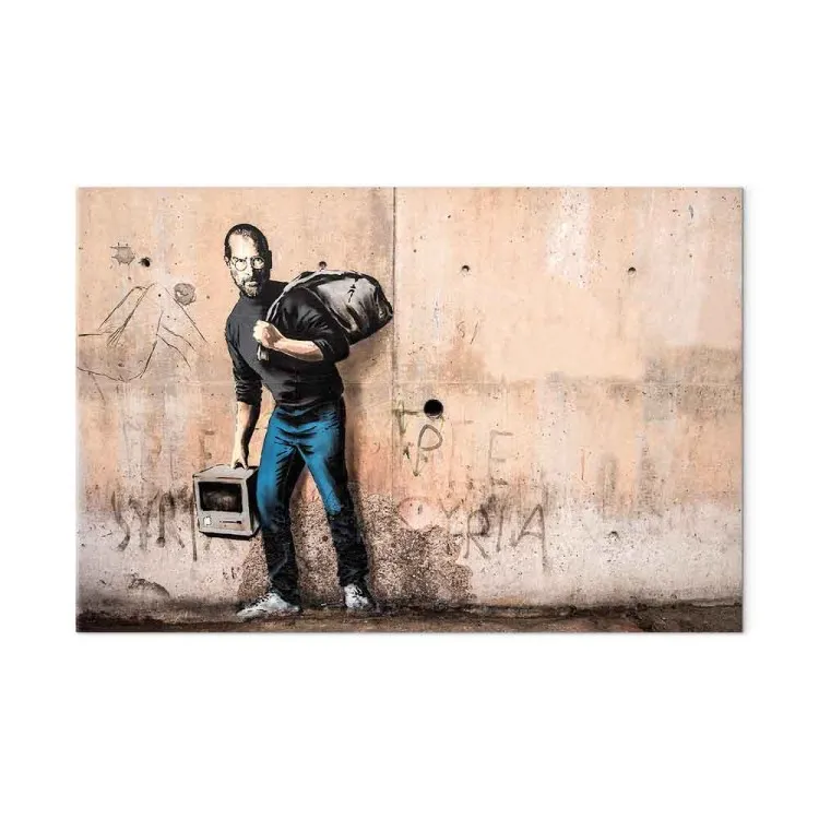 Steve (1-delig) breed - betonnen street art met karakter Steve Jobs