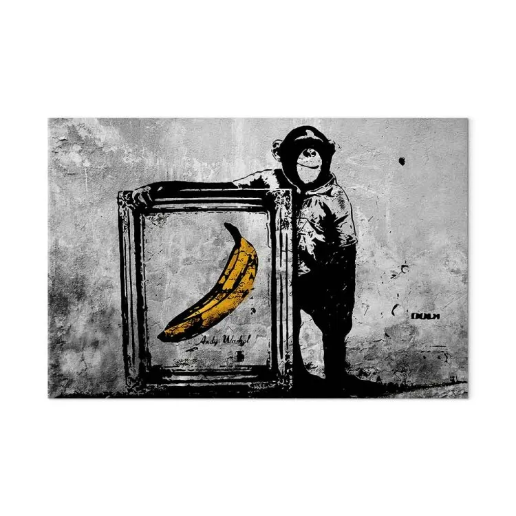 Inspired by Banksy - black and white
