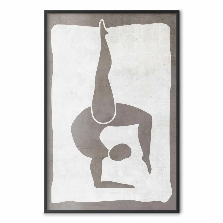 Gymnast - gymnastische silhouet van een vrouw in een abstracte stijl