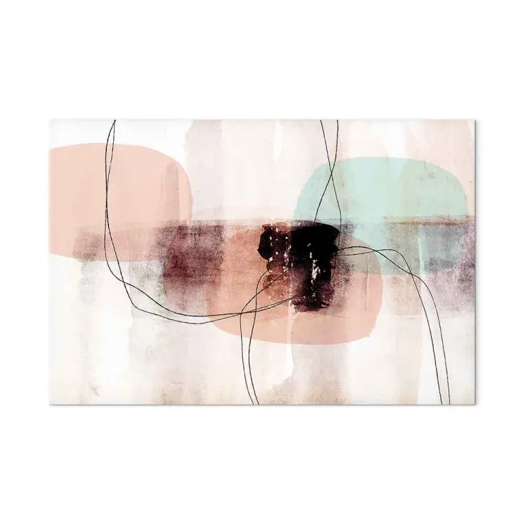 Zachte kleuren (1-delig) breed - abstract aquarel motief