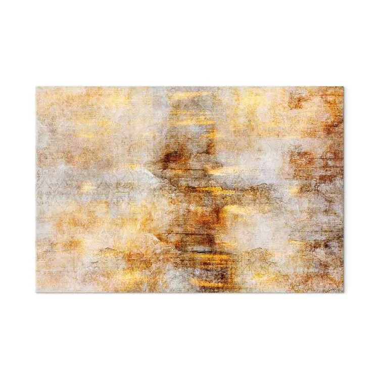 Gouden bliksem (1-delig) breed - gouden moderne abstractie