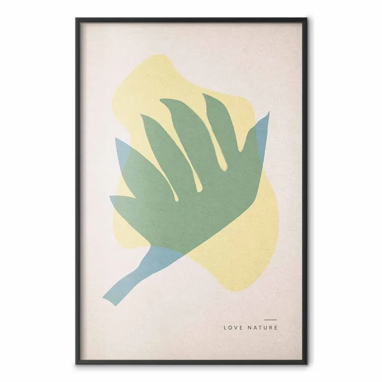 Hou van de natuur - abstracte geometrische figuren in pastelkleuren