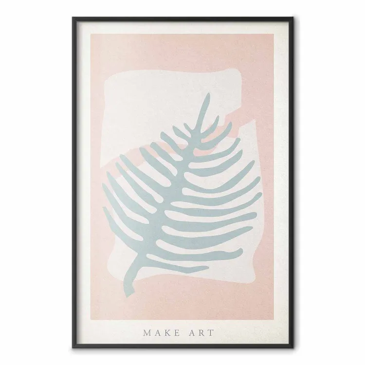 Kunst creëren - blad in pastelkleuren in een abstracte compositie
