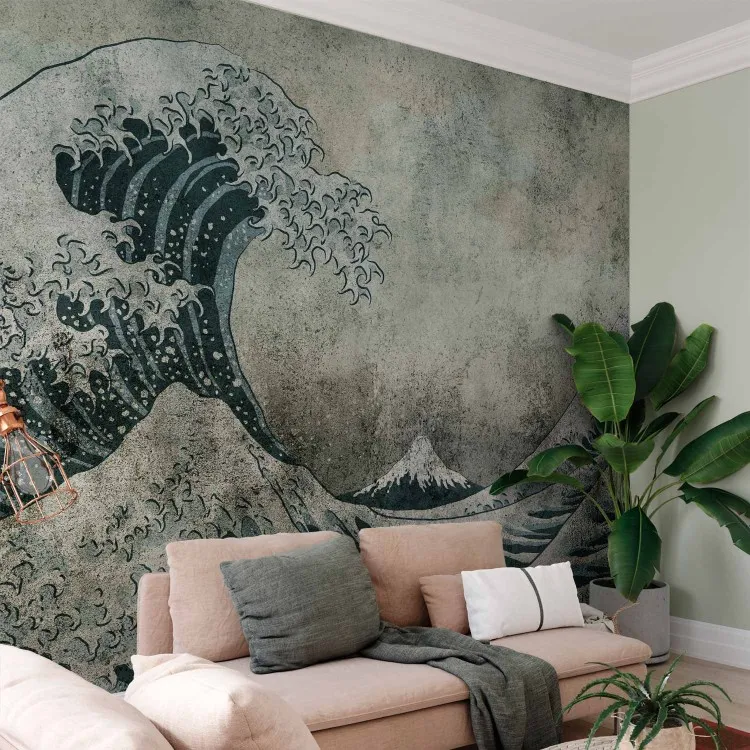 De grote golf van Kanagawa - Japanse landschap met woeste zee en golven