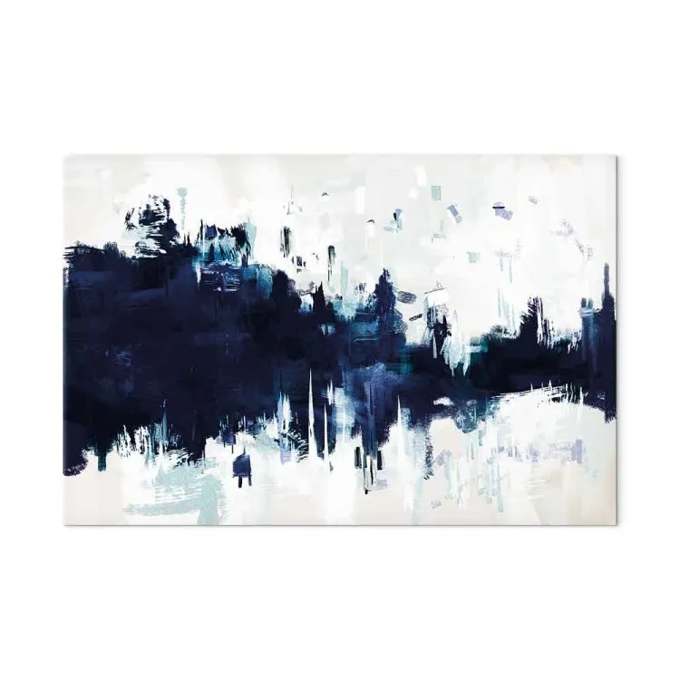 Blauw in wit - abstractie met klassieke blauwe strepen