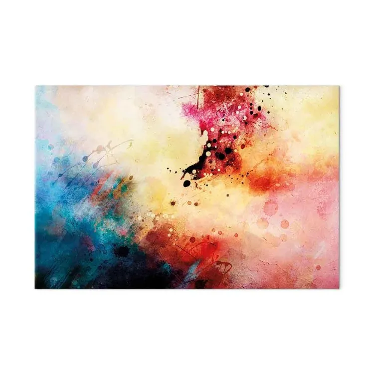 Symfonie van kleuren (1-delig) breed - Abstract kleurrijke aquarel