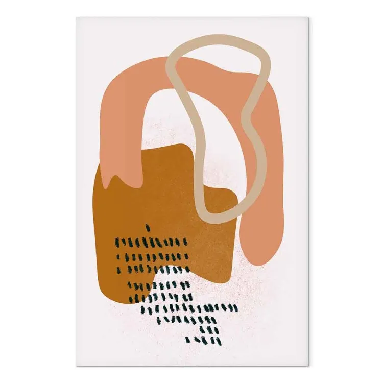 Handtas en sjaal - abstract stilleven in pastelkleuren