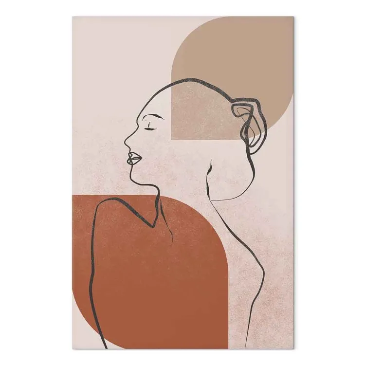 Lineair vrouwelijk naakt - een abstract, minimalistisch portret