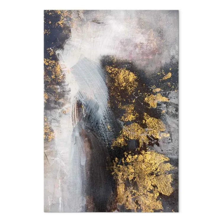 Gouden vacht (1-delig) verticaal - Moderne abstracte textuur