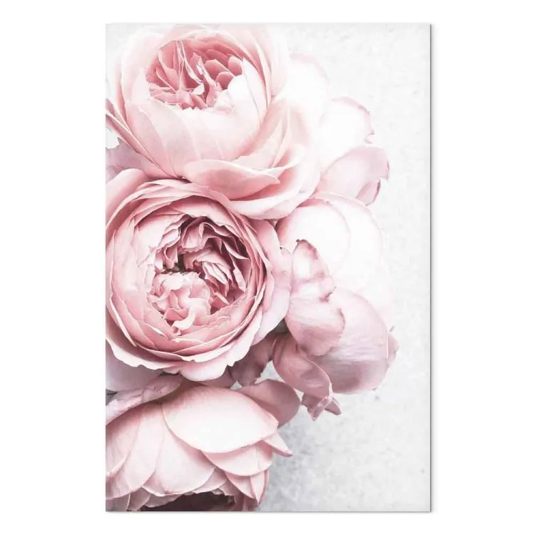 Rozengeur (1-delig) verticaal - Roze bloemen in boho-motief