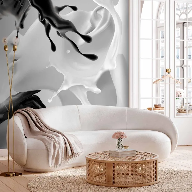 Teder contrast - abstract zwart-wit verliefd figuur