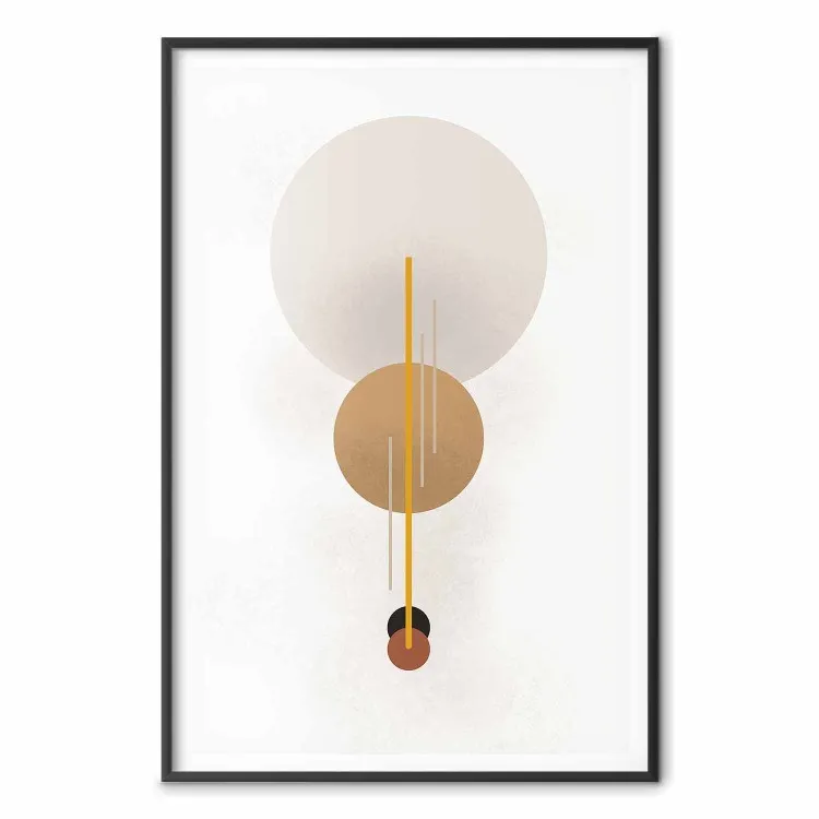 Spaanse gitaar - eenvoudige geometrische abstractie in cirkels en een lichte achtergrond