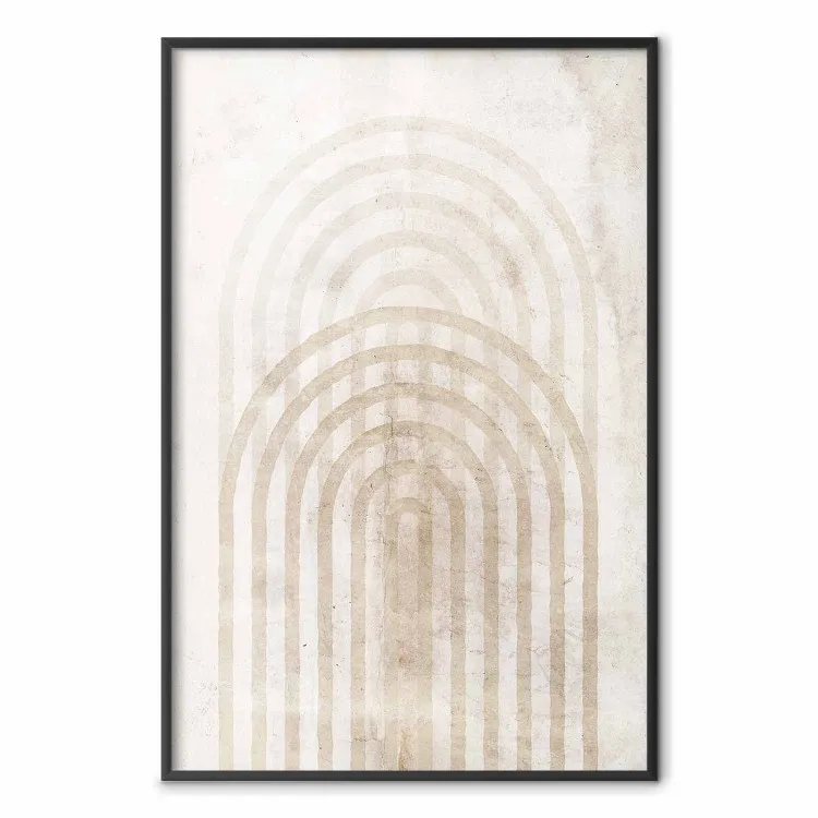 Weave - beige compositie met unieke abstractie in scandi boho stijl