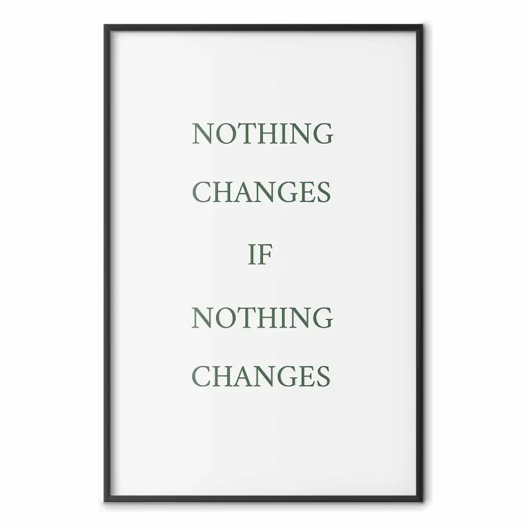 Changes - een compositie met groene Engelse letters op een witte achtergrond