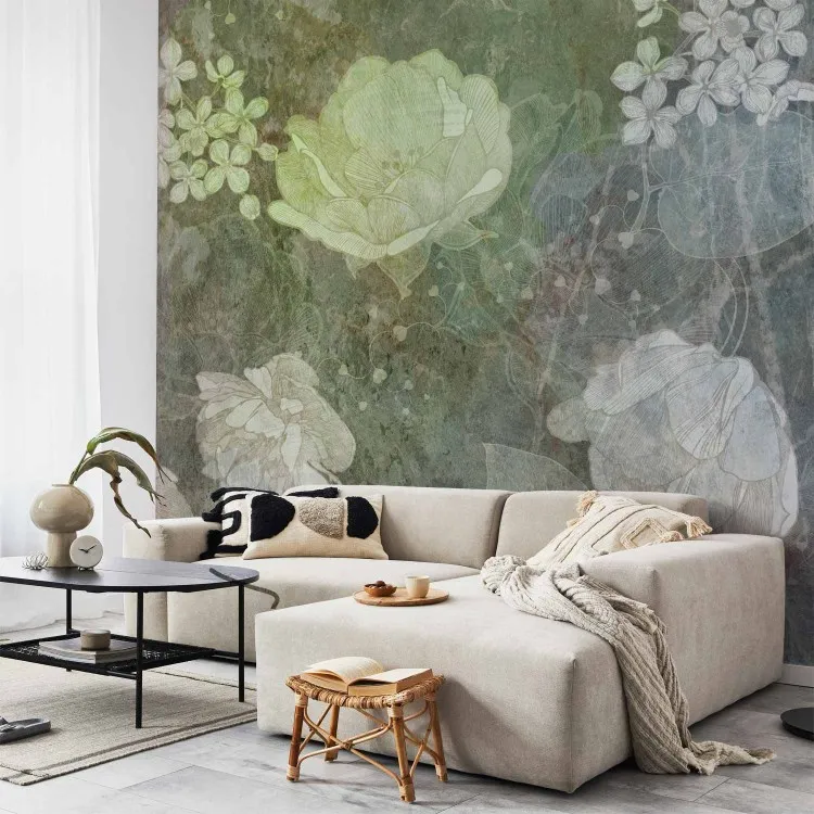 Lente bloeiende witte bloemen - bloeiende natuur in vintagestijl