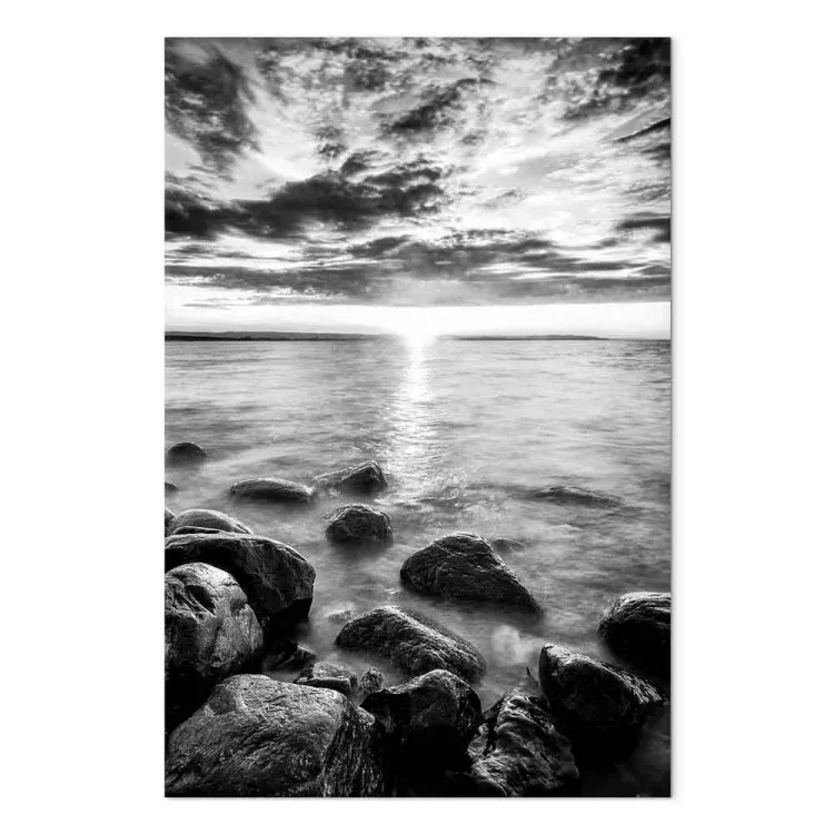 Scandinavische ochtend (1-delig) verticaal - zonsopgang boven de zee