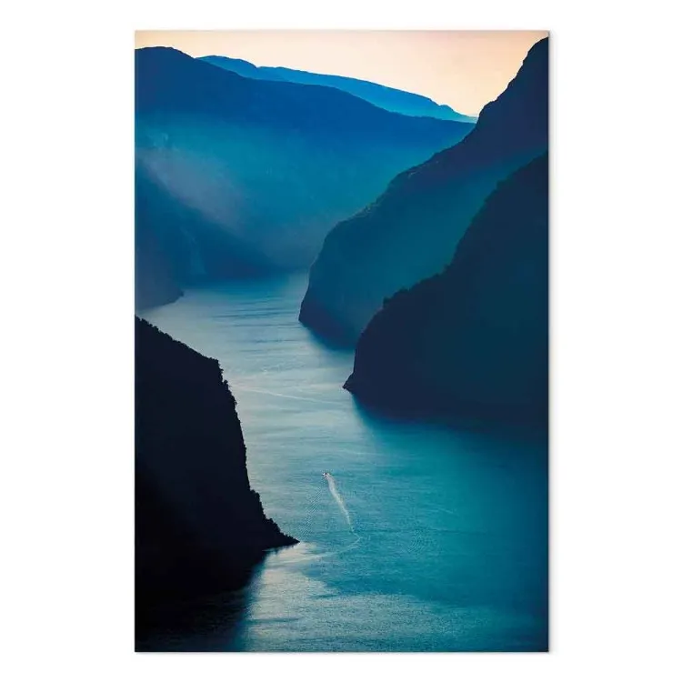 Aurlandsfjord (1-delig) verticaal - blauw landschap tussen bergen