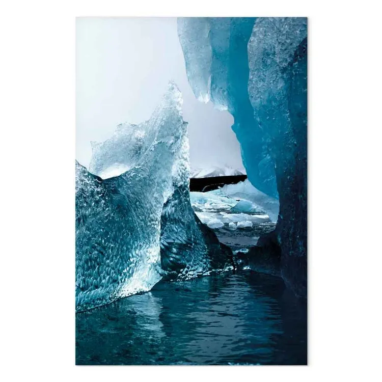 IJzige abstractie (1-delig) verticaal - winterlandschap met water