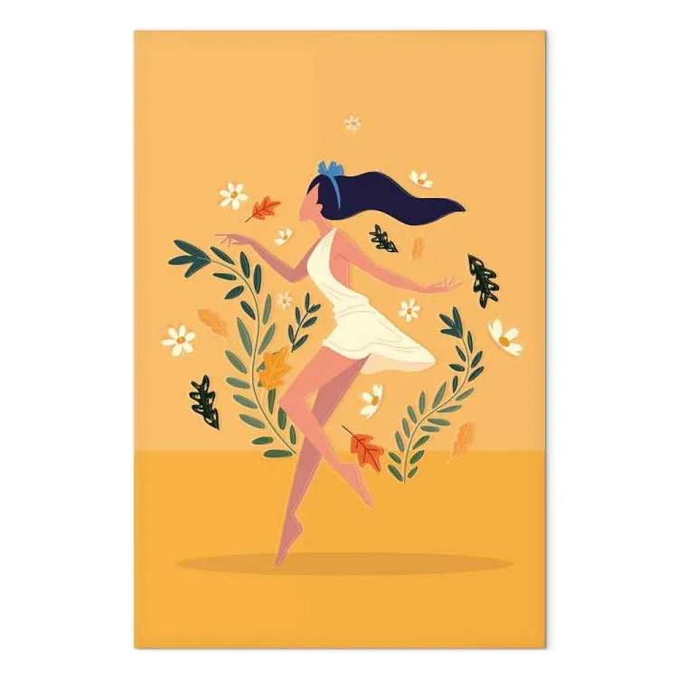 Dansend tussen bloemen (1-delig) verticaal - vrouw tussen planten