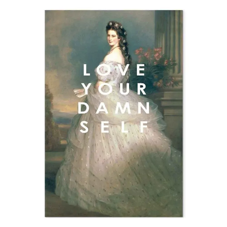 Love Your Damn Self (1-delig) verticaal - vrouwelijke figuur en teksten