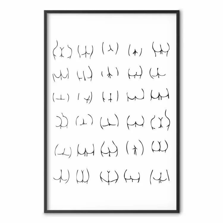 Vrouwelijke vormen - compositie van billen op een contrasterende witte achtergrond