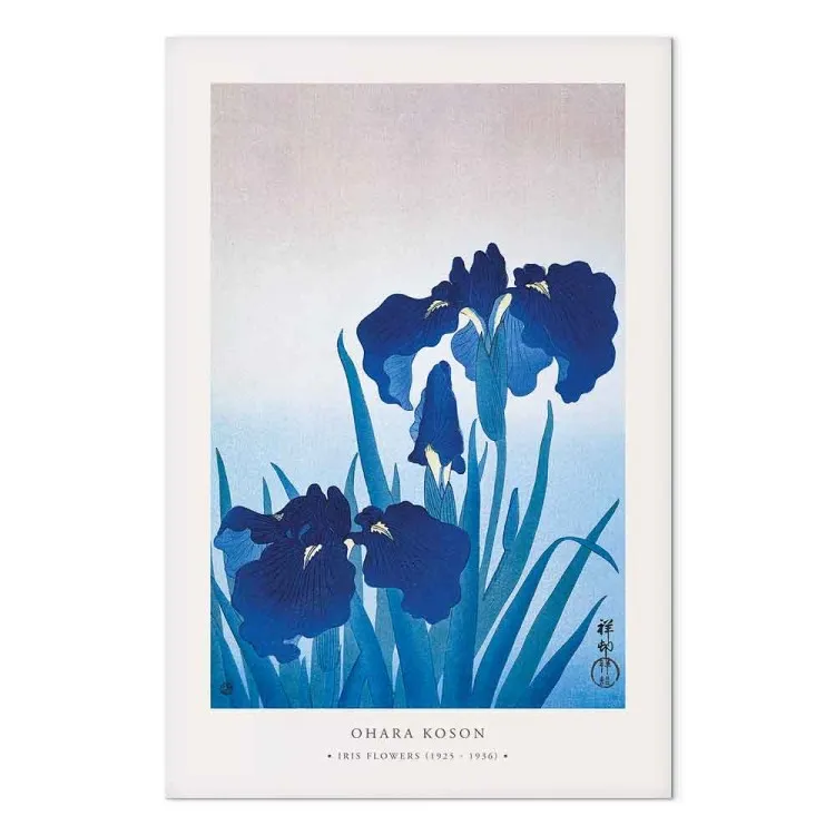 Blauwe irissen (1-delig) verticaal - blauwe bloemen in bloei
