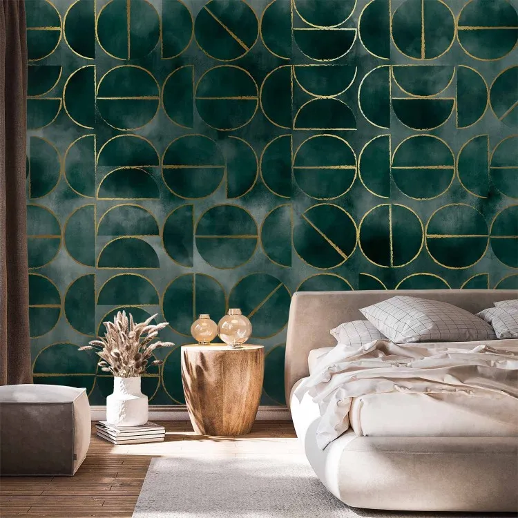 Gouden abstractie - geometrische compositie in art-deco-stijl