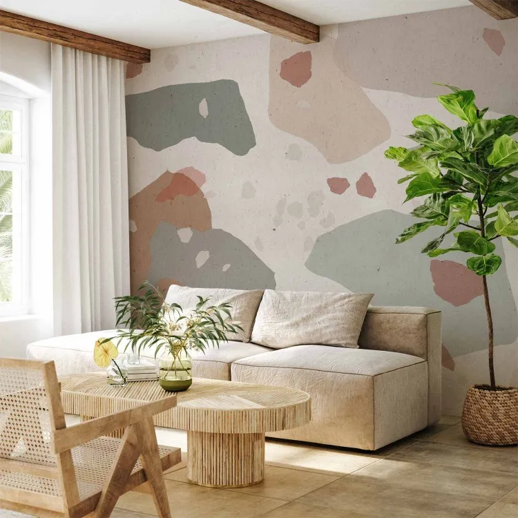 Natuurlijke terrassen - achtergrond met subtiele abstractie in gentle stories-stijl