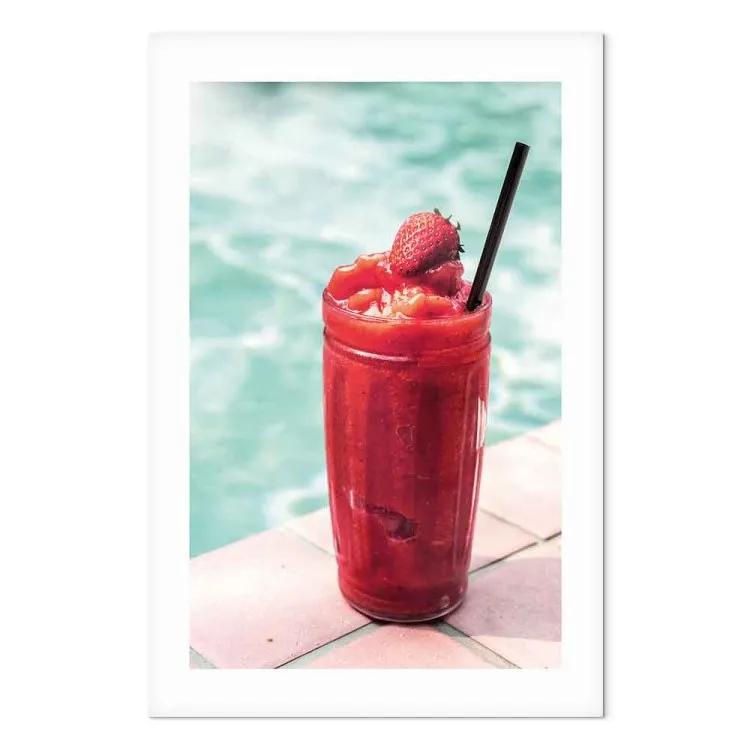 Aardbeiencocktail (1-delig) - Stilleven in een zomers frame