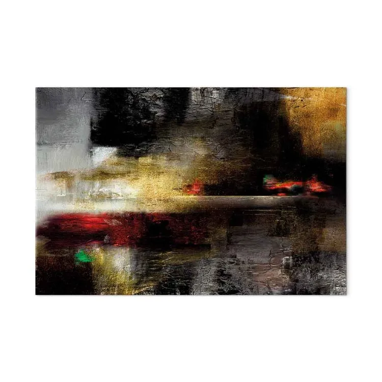 Abstract Landschap (1-delig) - gouden horizon met een vleugje paars